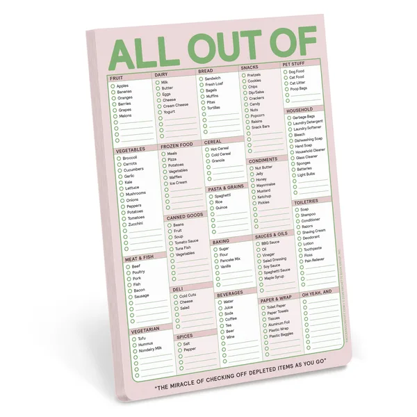 Knock Knock All Out Of Pad with Magnet (Dusty Rose) poster