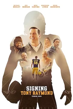 Signing Tony Raymond poster