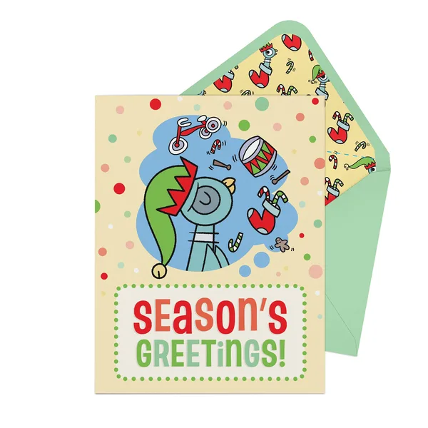 The Pigeon Season’s Greetings! Greeting Card poster